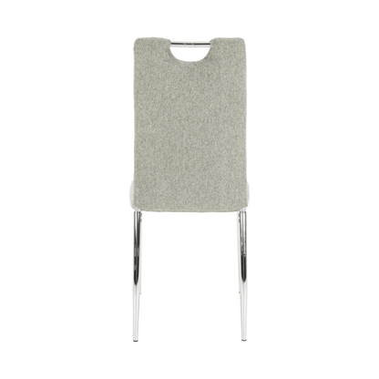 Scaun bucătărie, material textil bej/crom, OLIVA NEW