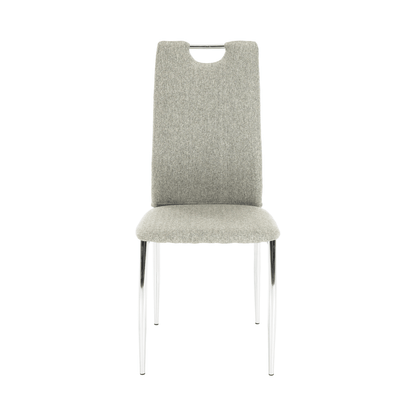 Scaun bucătărie, material textil bej/crom, OLIVA NEW