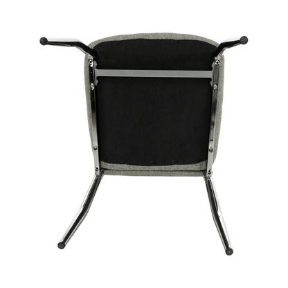 Scaun bucătărie, material textil bej/crom, OLIVA NEW