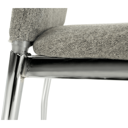 Scaun bucătărie, material textil bej/crom, OLIVA NEW