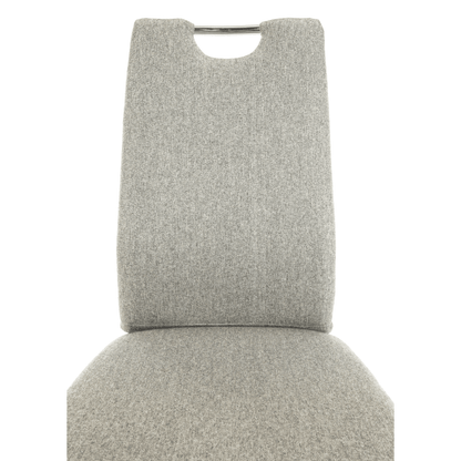 Scaun bucătărie, material textil bej/crom, OLIVA NEW
