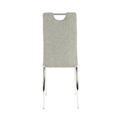 Scaun bucătărie, material textil bej/crom, OLIVA NEW
