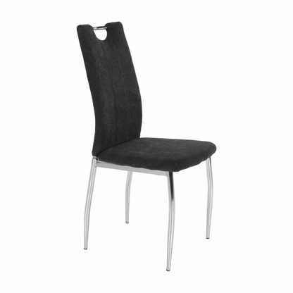 Scaun dining, textil gri maro/crom, OLIVA NEW