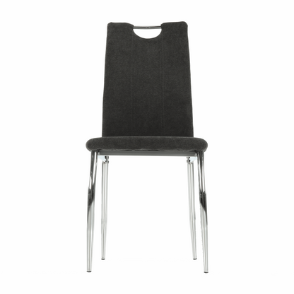 Scaun dining, textil gri maro/crom, OLIVA NEW