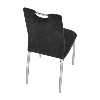 Scaun dining, textil gri maro/crom, OLIVA NEW