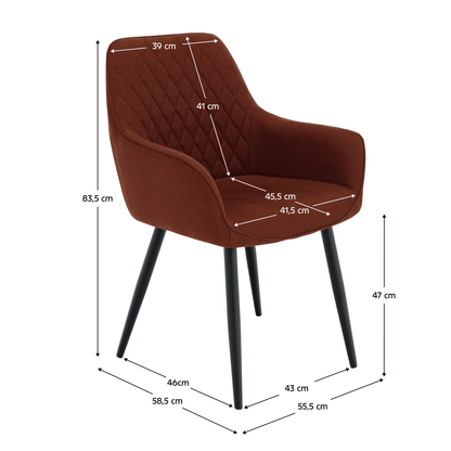 Scaun de design, maro/negru, OSKOR