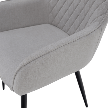 Scaun de design, gri deschis/negru, OSKOR