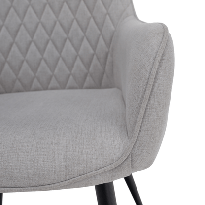 Scaun de design, gri deschis/negru, OSKOR
