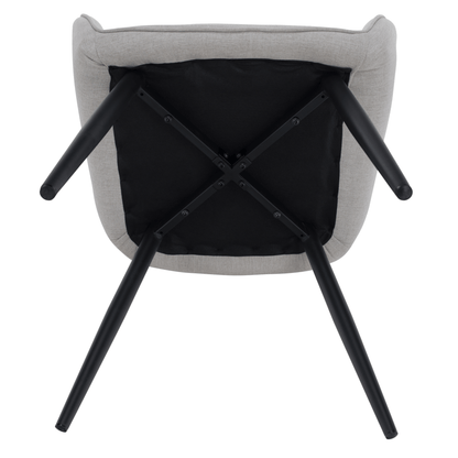 Scaun de design, gri deschis/negru, OSKOR