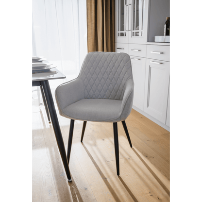 Scaun de design, gri deschis/negru, OSKOR
