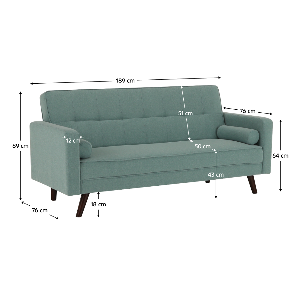 Canapea extensibilă, material verde-mentol, OTISA
