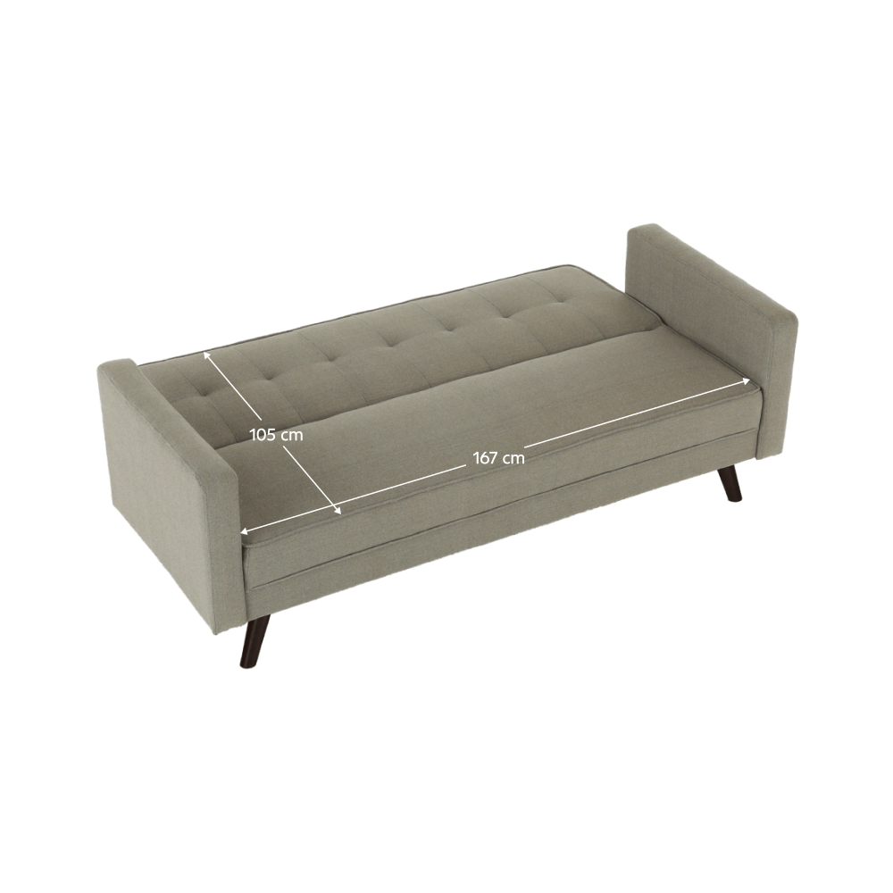 Canapea extensibilă, material gri-maro taupe, OTISA