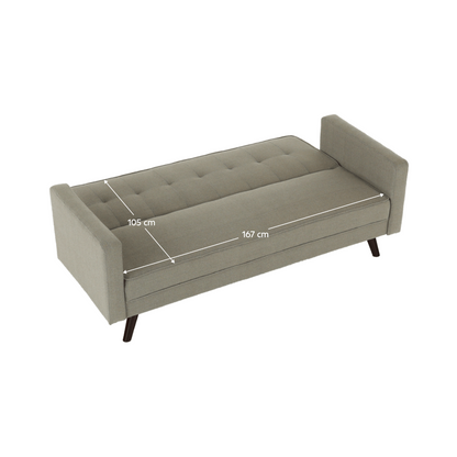 Canapea extensibilă, material gri-maro taupe, OTISA