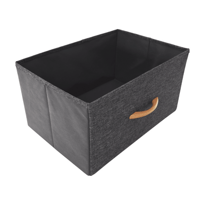 Comodă cu sertare din material textil, negru/gri închis, PALMERA TYP 2
