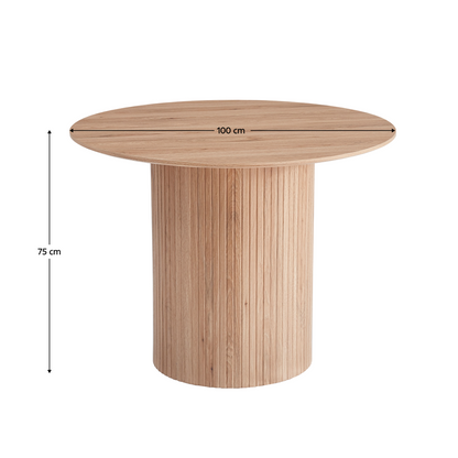 Masă de sufragerie, stejar, diametru 100 cm, PAOLO