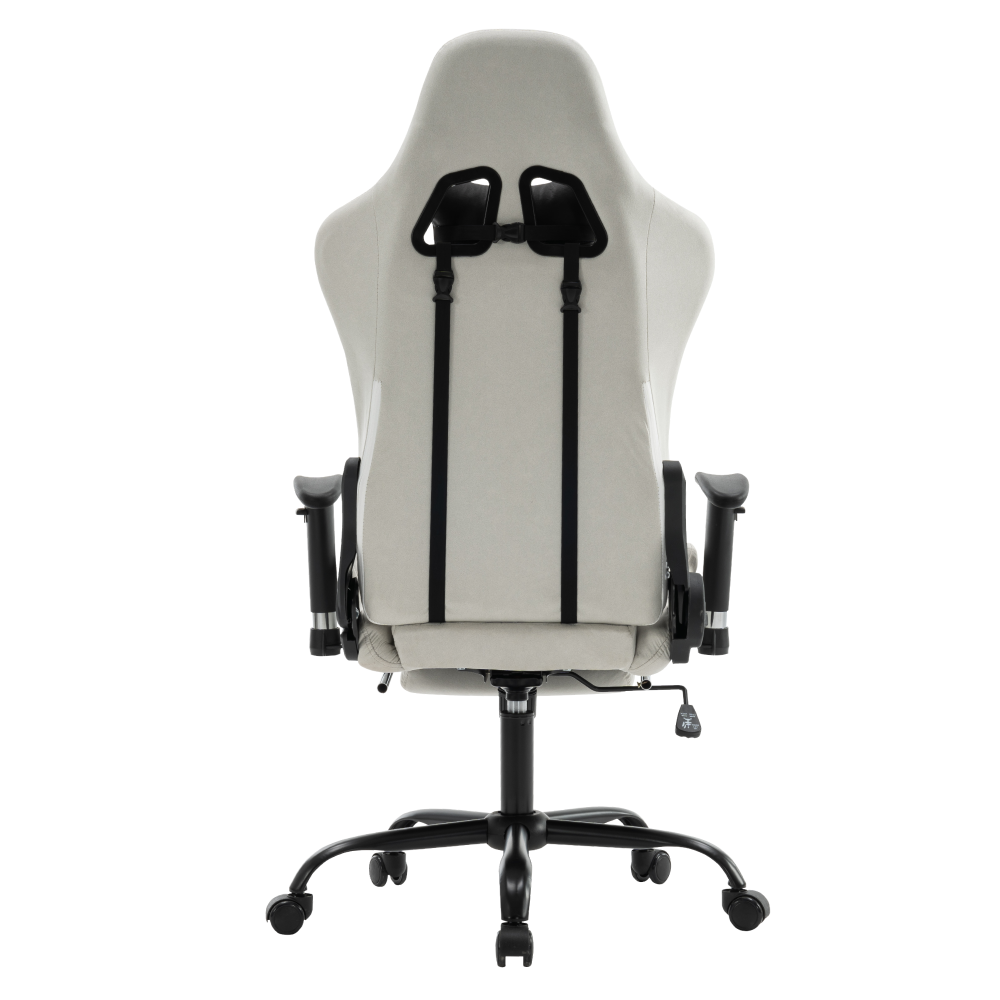 Scaun de birou/gaming, alb/negru, PAPIBAS