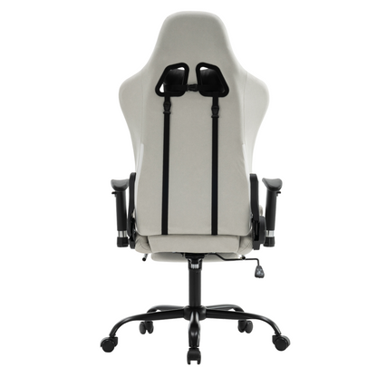 Scaun de birou/gaming, alb/negru, PAPIBAS