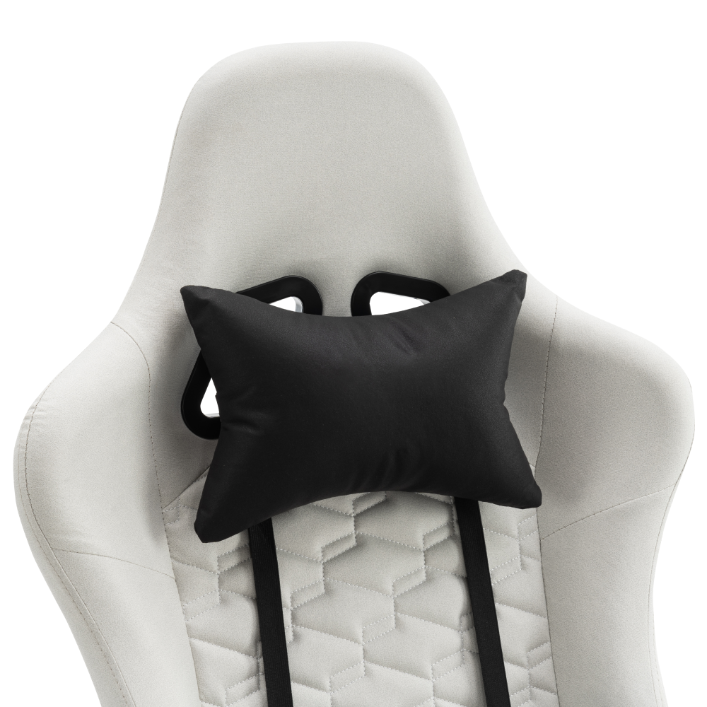 Scaun de birou/gaming, alb/negru, PAPIBAS
