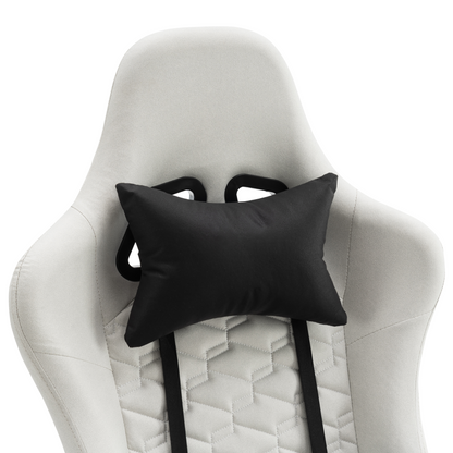 Scaun de birou/gaming, alb/negru, PAPIBAS