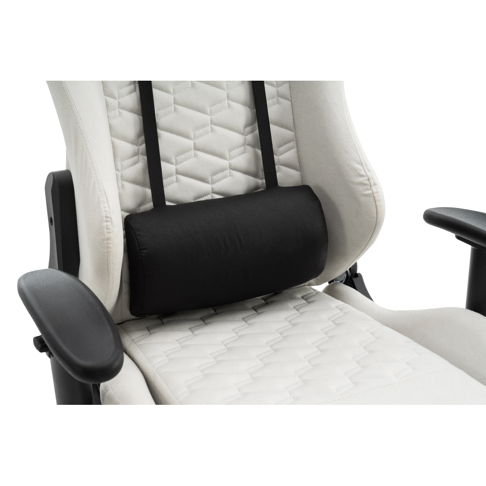 Scaun de birou/gaming, alb/negru, PAPIBAS
