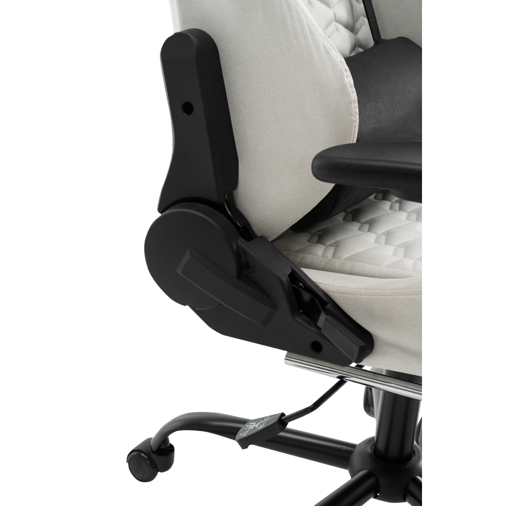 Scaun de birou/gaming, alb/negru, PAPIBAS