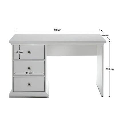Masă PC, albă, PARIS 77821