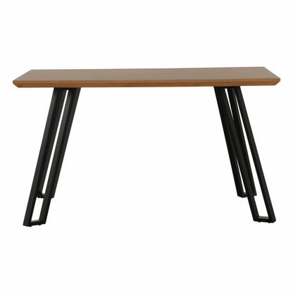 Masă dining, stejar/negru, 140x83 cm, PEDAL
