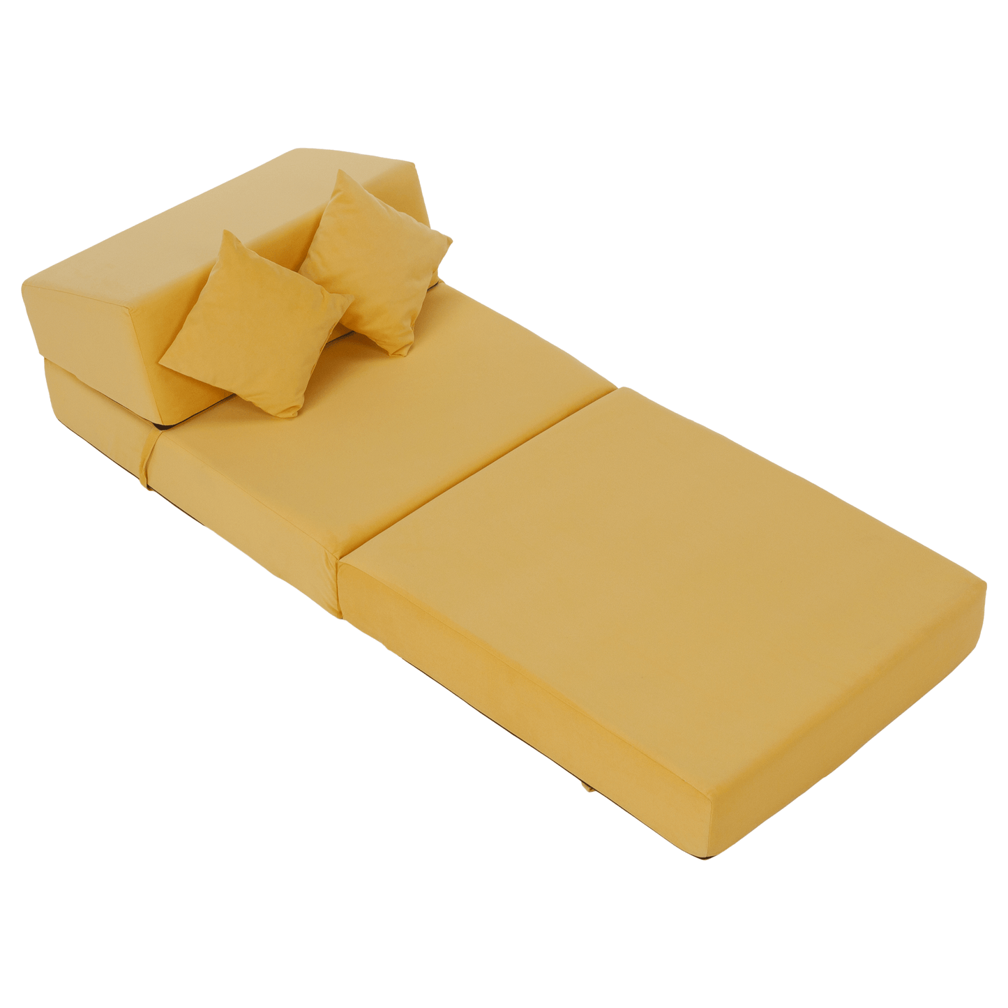 Saltea pliabilă/fotoliu extensibil, 2 in 1, galben, PELOS