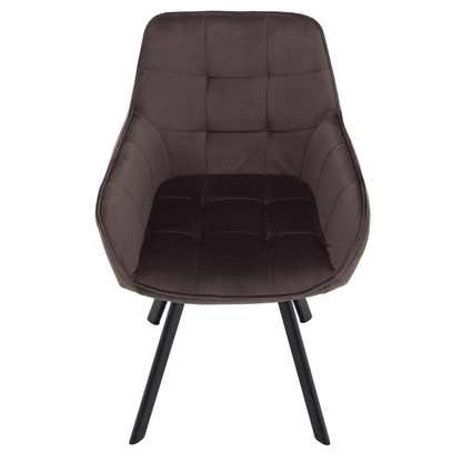 Scaun de design, gri-maronie Velvet/negru, PETIN