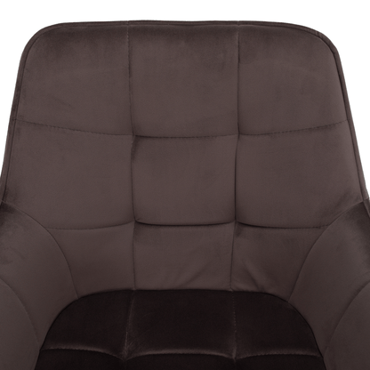 Scaun de design, gri-maronie Velvet/negru, PETIN