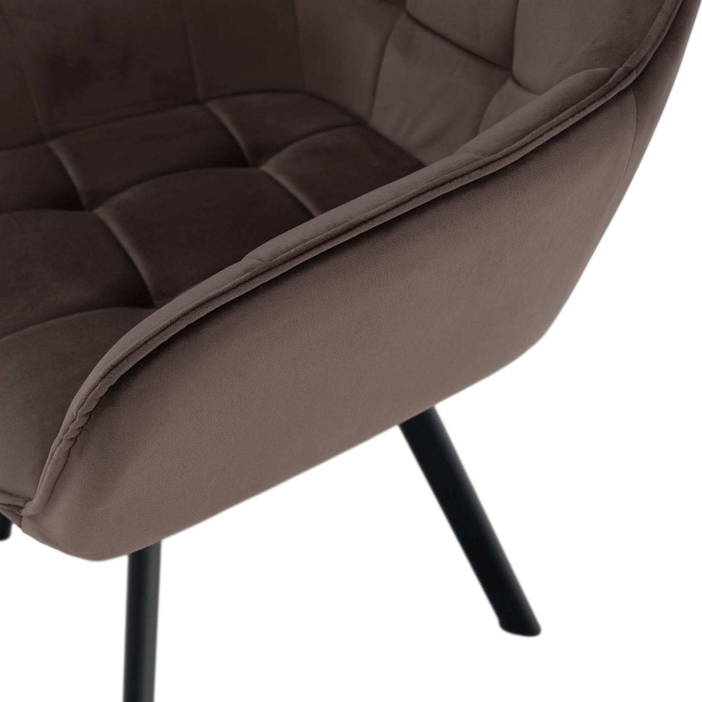 Scaun de design, gri-maronie Velvet/negru, PETIN