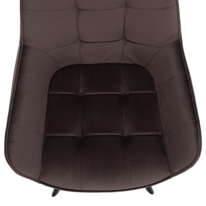 Scaun de design, gri-maronie Velvet/negru, PETIN