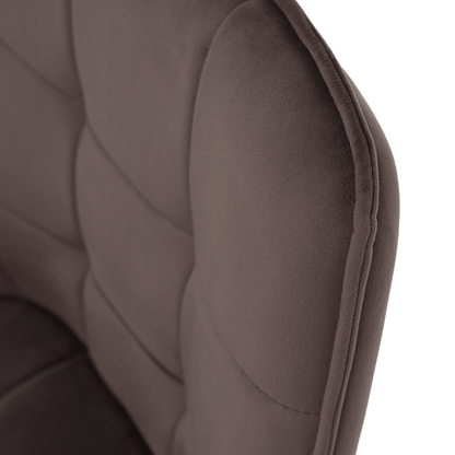 Scaun de design, gri-maronie Velvet/negru, PETIN