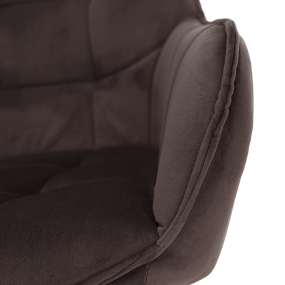 Scaun de design, gri-maronie Velvet/negru, PETIN