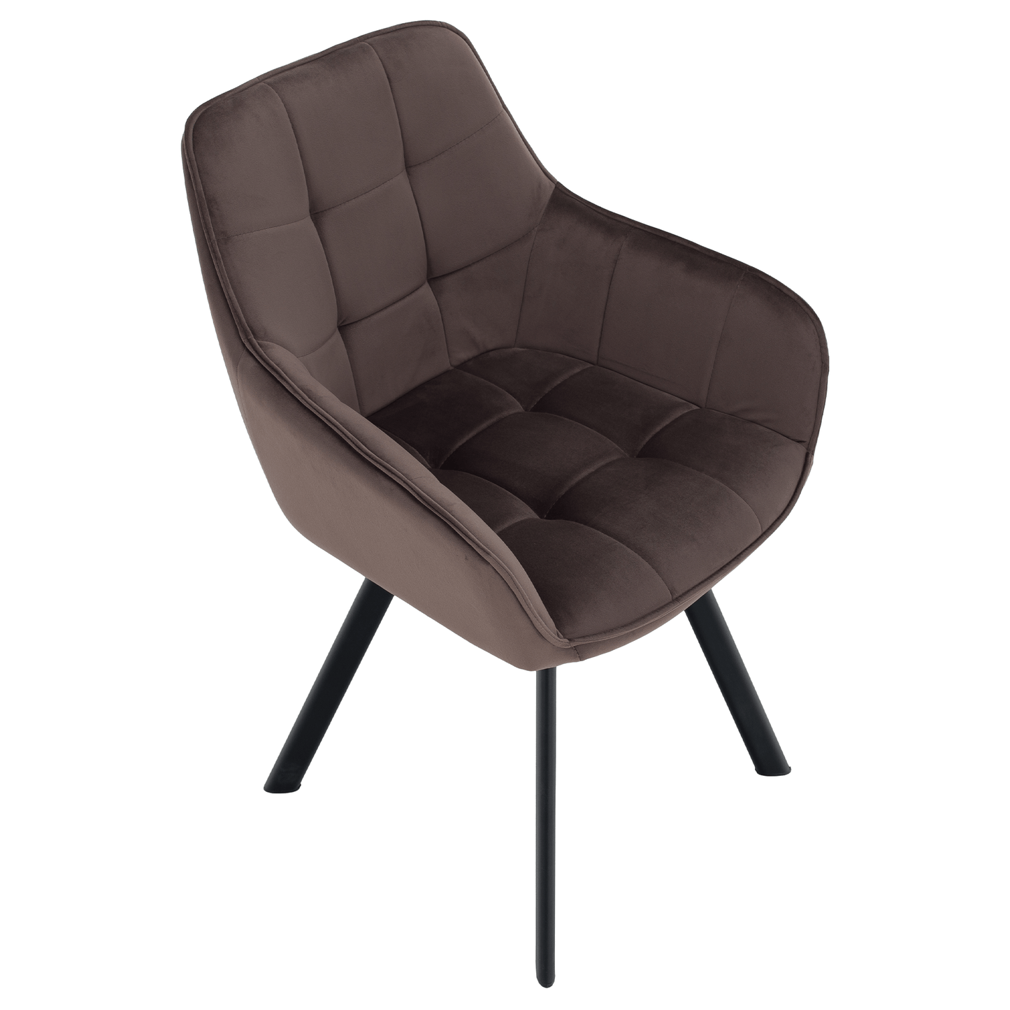 Scaun de design, gri-maronie Velvet/negru, PETIN