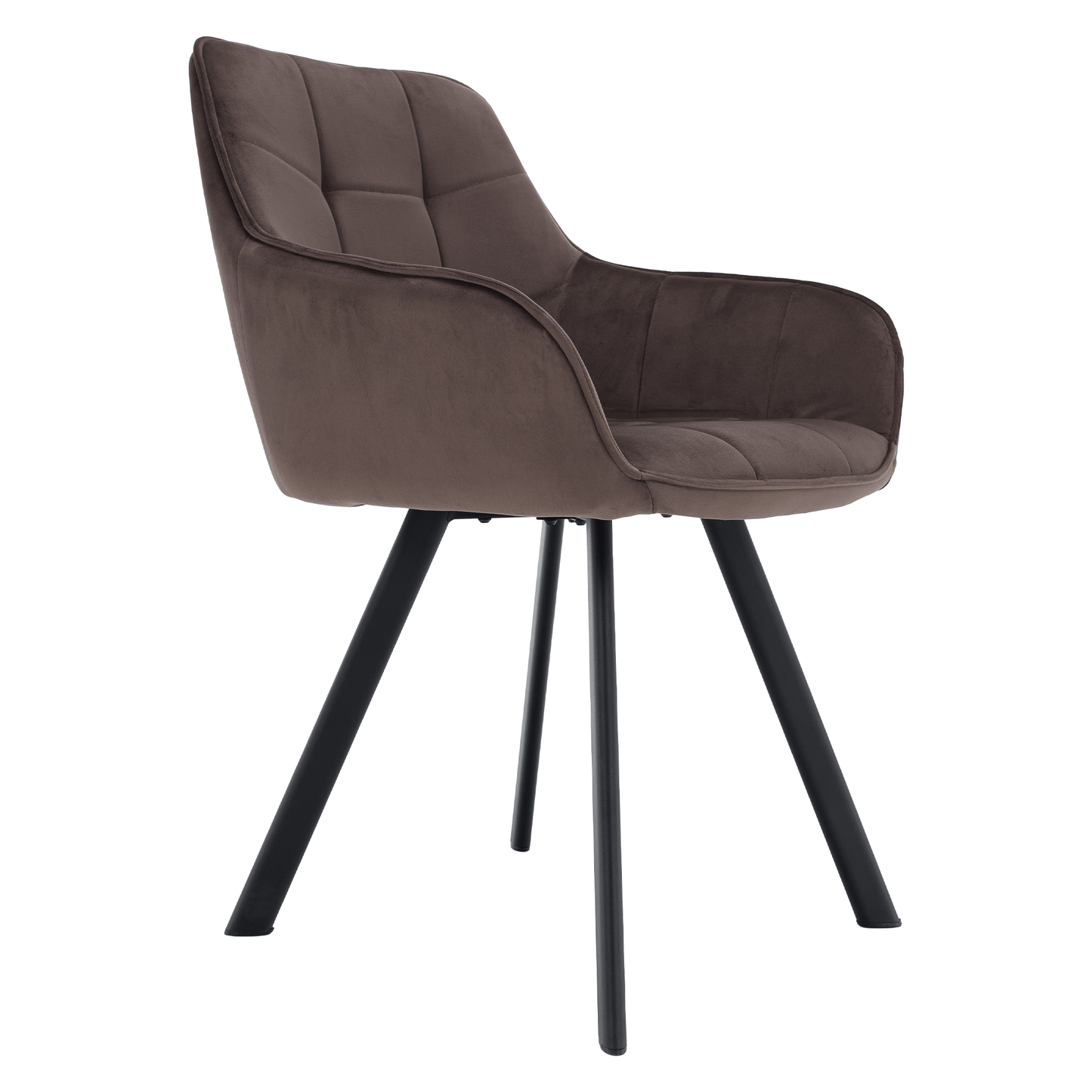 Scaun de design, gri-maronie Velvet/negru, PETIN