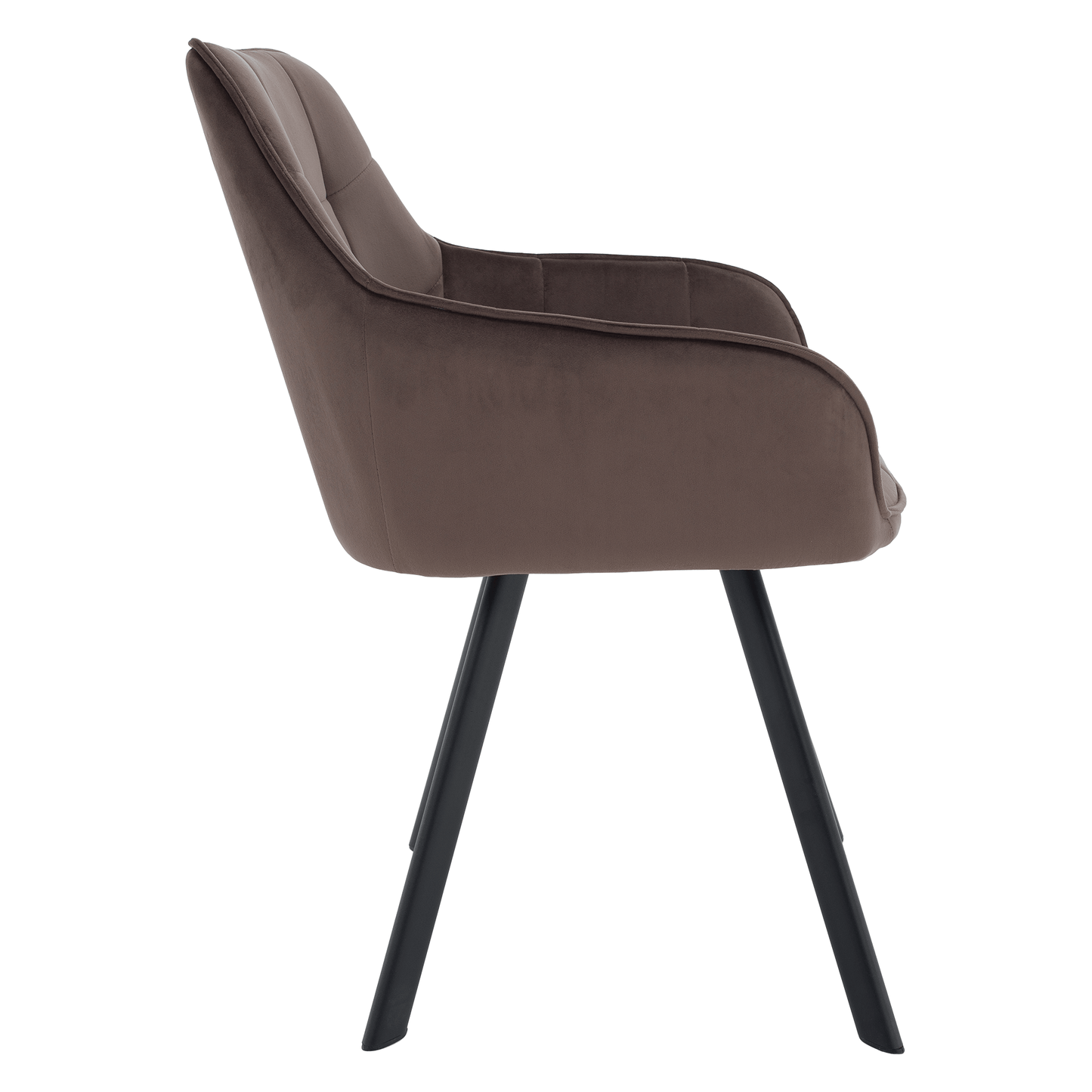 Scaun de design, gri-maronie Velvet/negru, PETIN