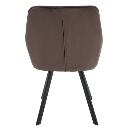 Scaun de design, gri-maronie Velvet/negru, PETIN