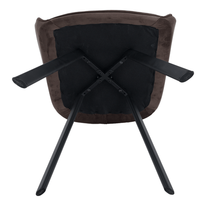 Scaun de design, gri-maronie Velvet/negru, PETIN