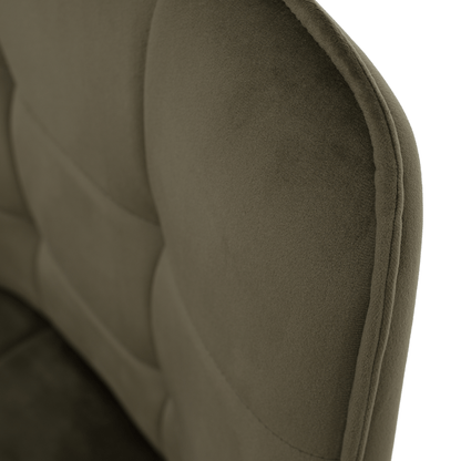 Scaun de design, Velvet verde/negru, PETIN