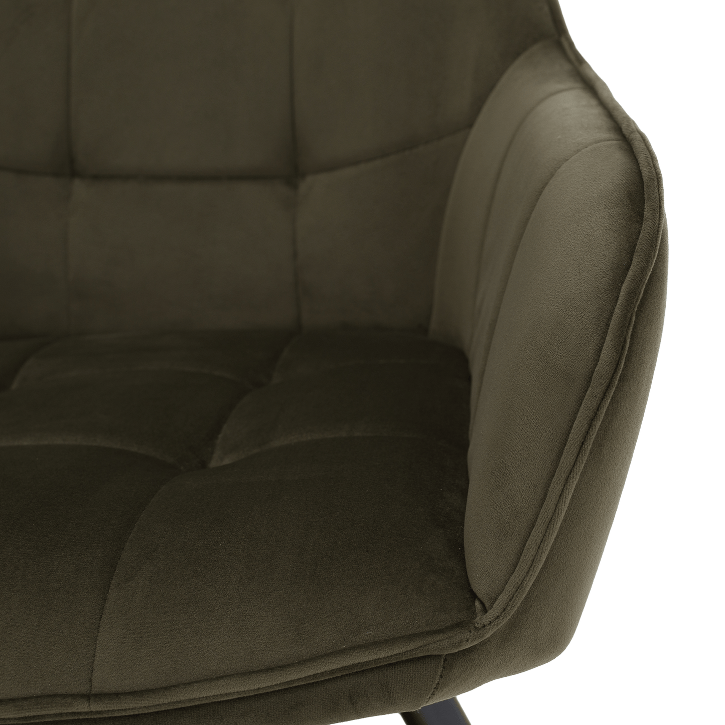Scaun de design, Velvet verde/negru, PETIN