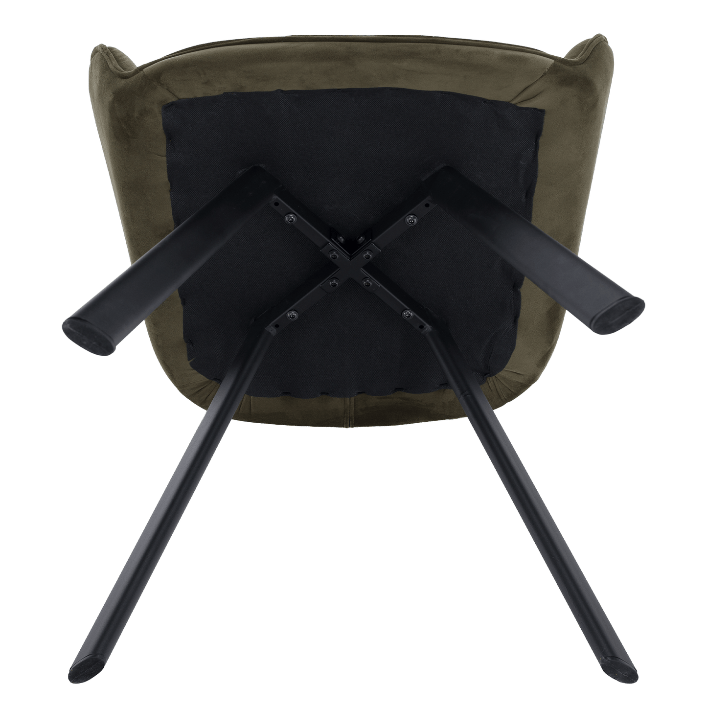 Scaun de design, Velvet verde/negru, PETIN