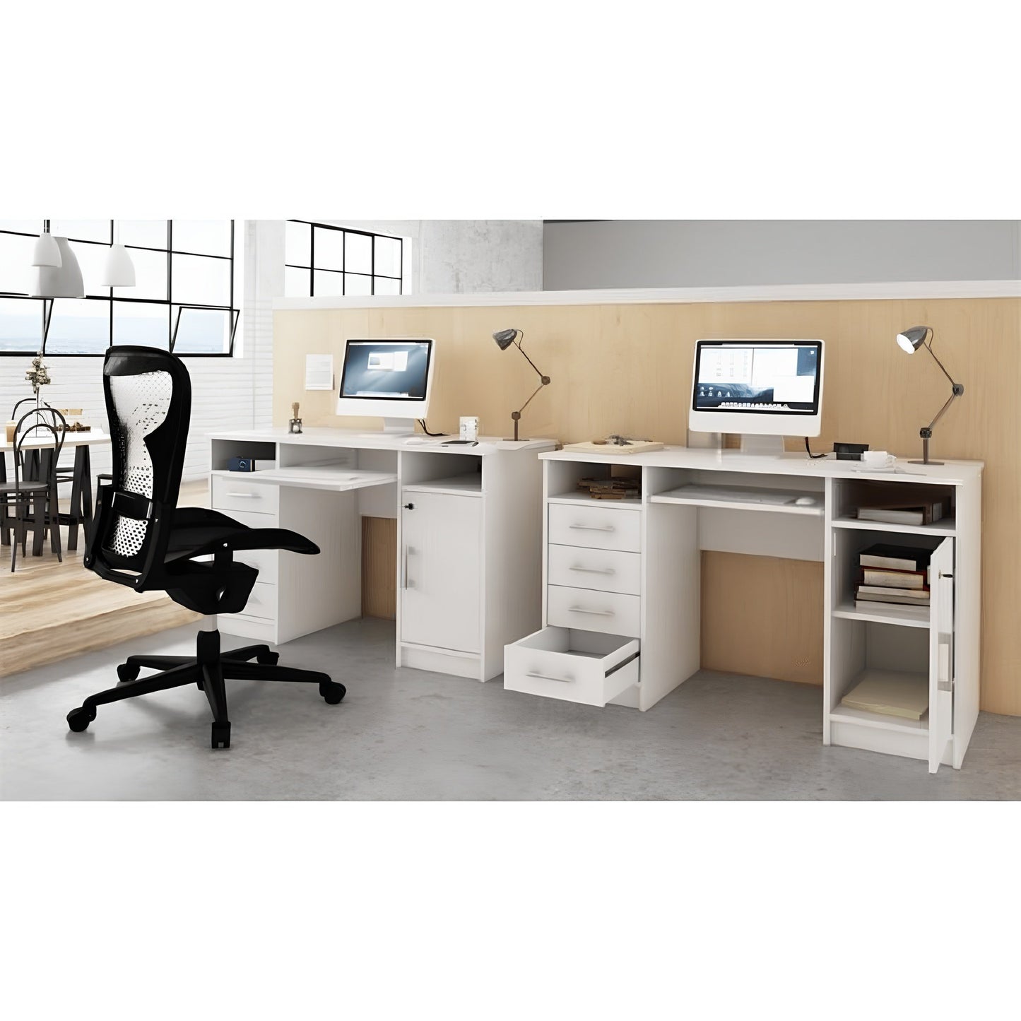 masă PC, alb, B9 NEW