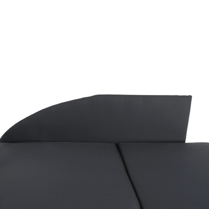 Canapea extensibilă, material textil gri-negru, dreapta, LAUREL
