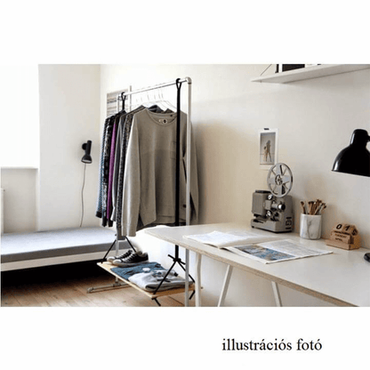 Cuier mobil, inox/plastic negru, DOLFO NEW