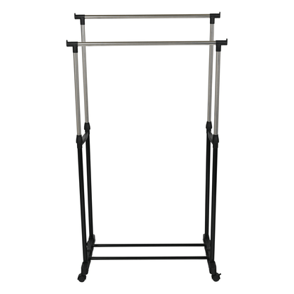 Cuier mobil, inox/plastic negru, OLIVER