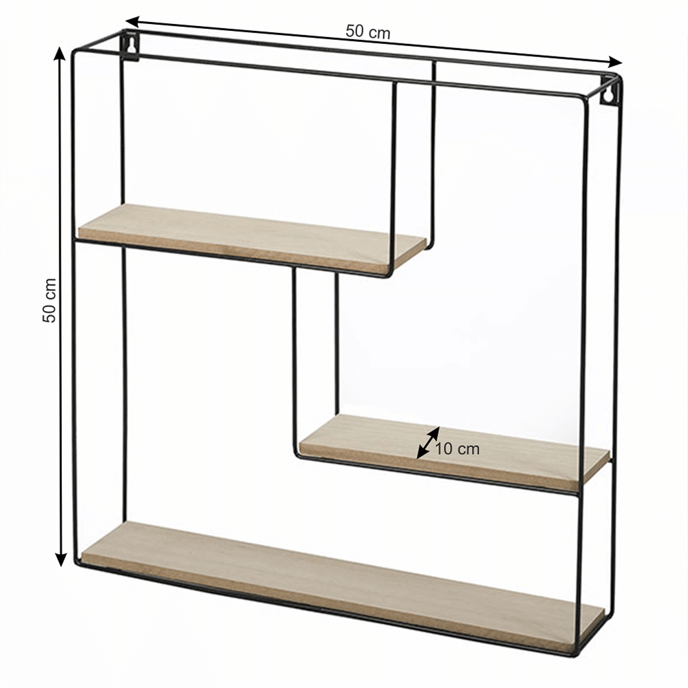Raft, natural/negru, DESIO TYPUL 1