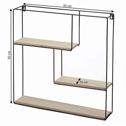 Raft, natural/negru, DESIO TYPUL 1