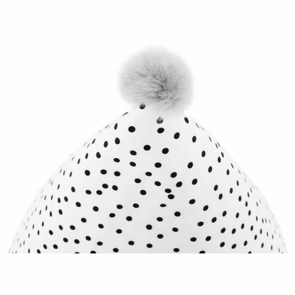Fotoliu tip sac, alb/roz/gri, POMPOM