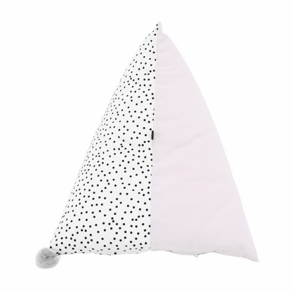Fotoliu tip sac, alb/roz/gri, POMPOM
